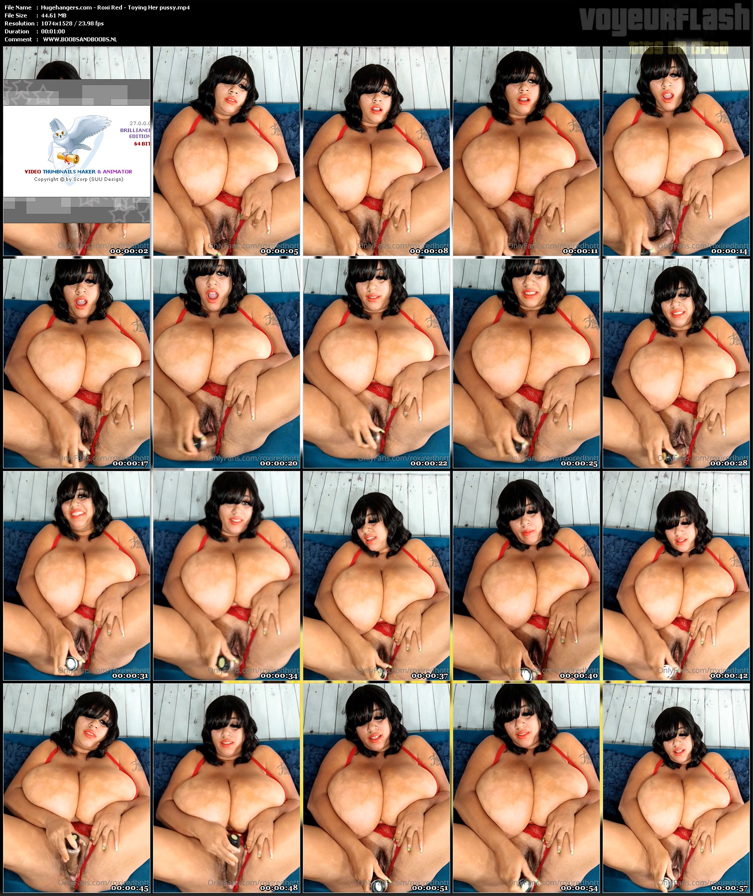 Hugehangers.com - Roxi Red - Toying Her pussy.mp4.jpg